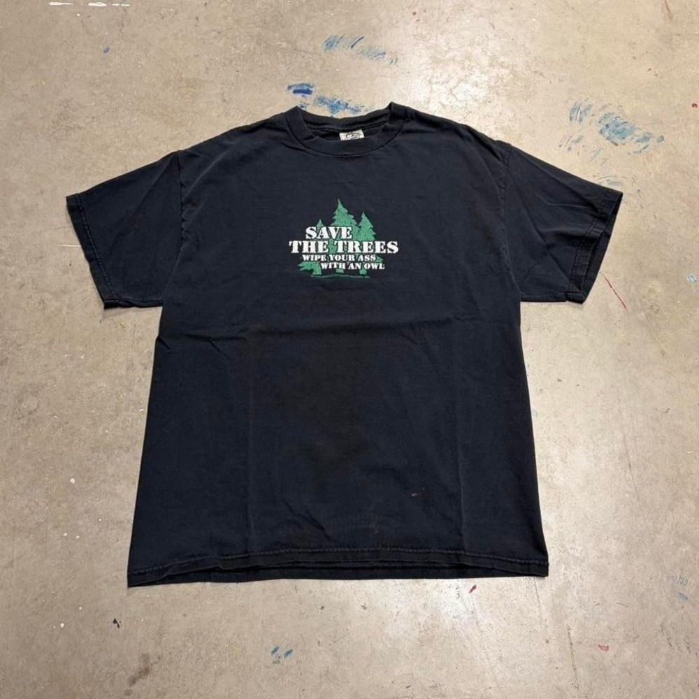 vintage 90s save the trees tee‎